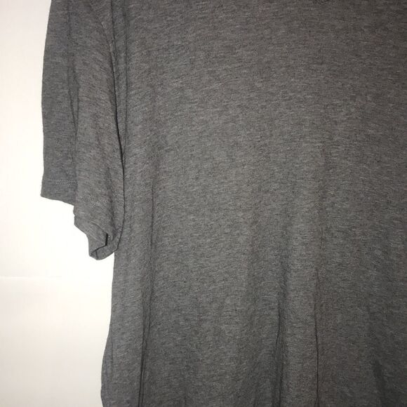 Saks Fifth Avenue Mens Charcoal Gray Slim Fit V Neck Short Sleeve T-Shirt Large - Picture 4 of 8